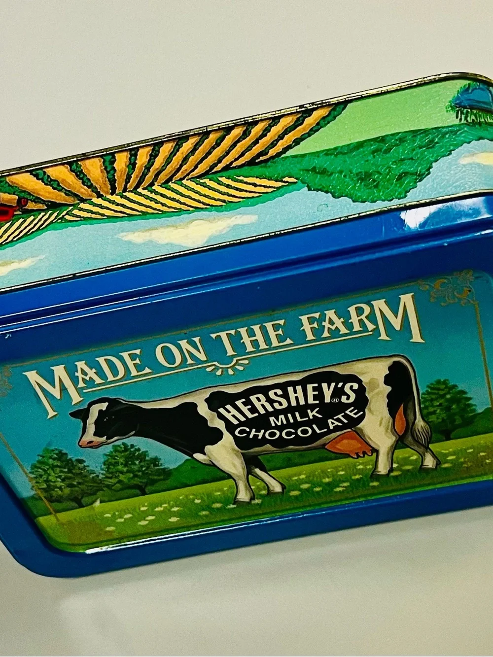 Hershey's Blue 'Made on the Farm' Decorative Tin